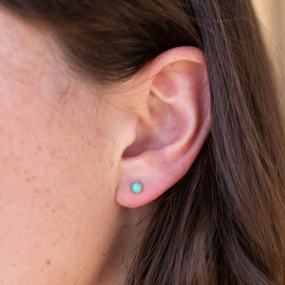 Polka Dot Studs - Turquoise