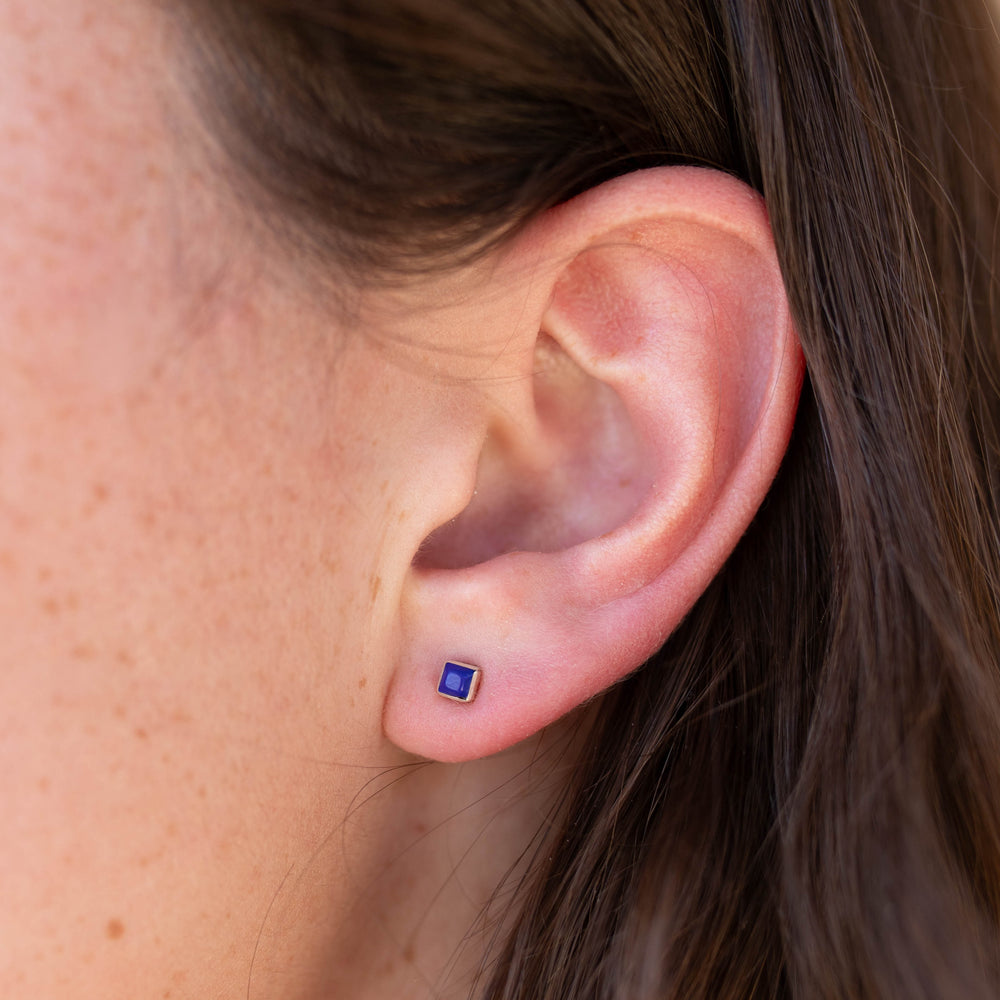 Tile Studs Petite - Lapis