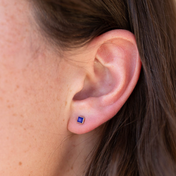 Tile Studs Petite - Lapis