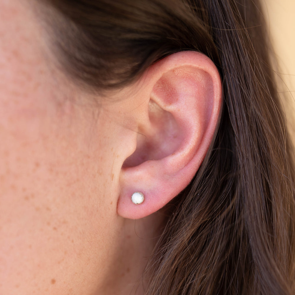 Polka Dot Studs - Howlite