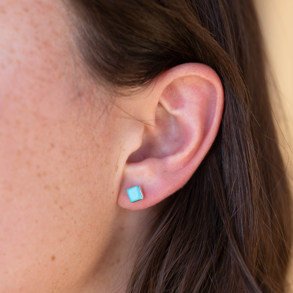 Tile Studs - Turquoise