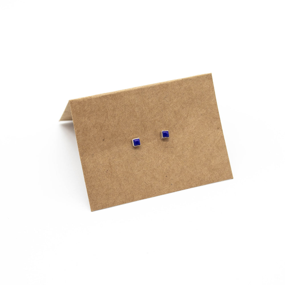 Tile Studs Petite - Lapis