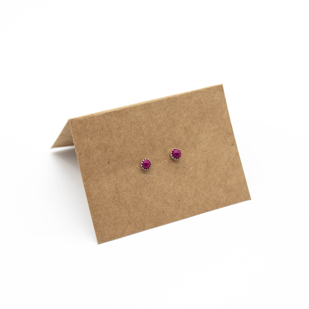 Polka Dot Studs - Magenta