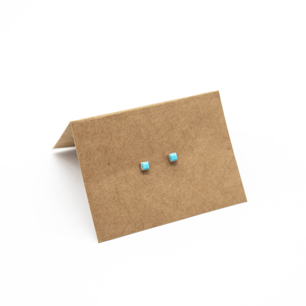 Tile Studs Petite - Turquoise