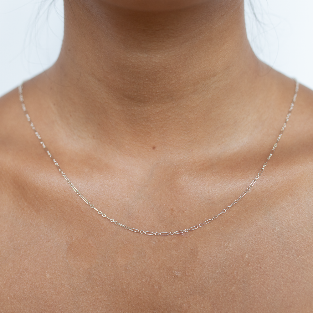 Silver Dot and Dash Necklace Chain