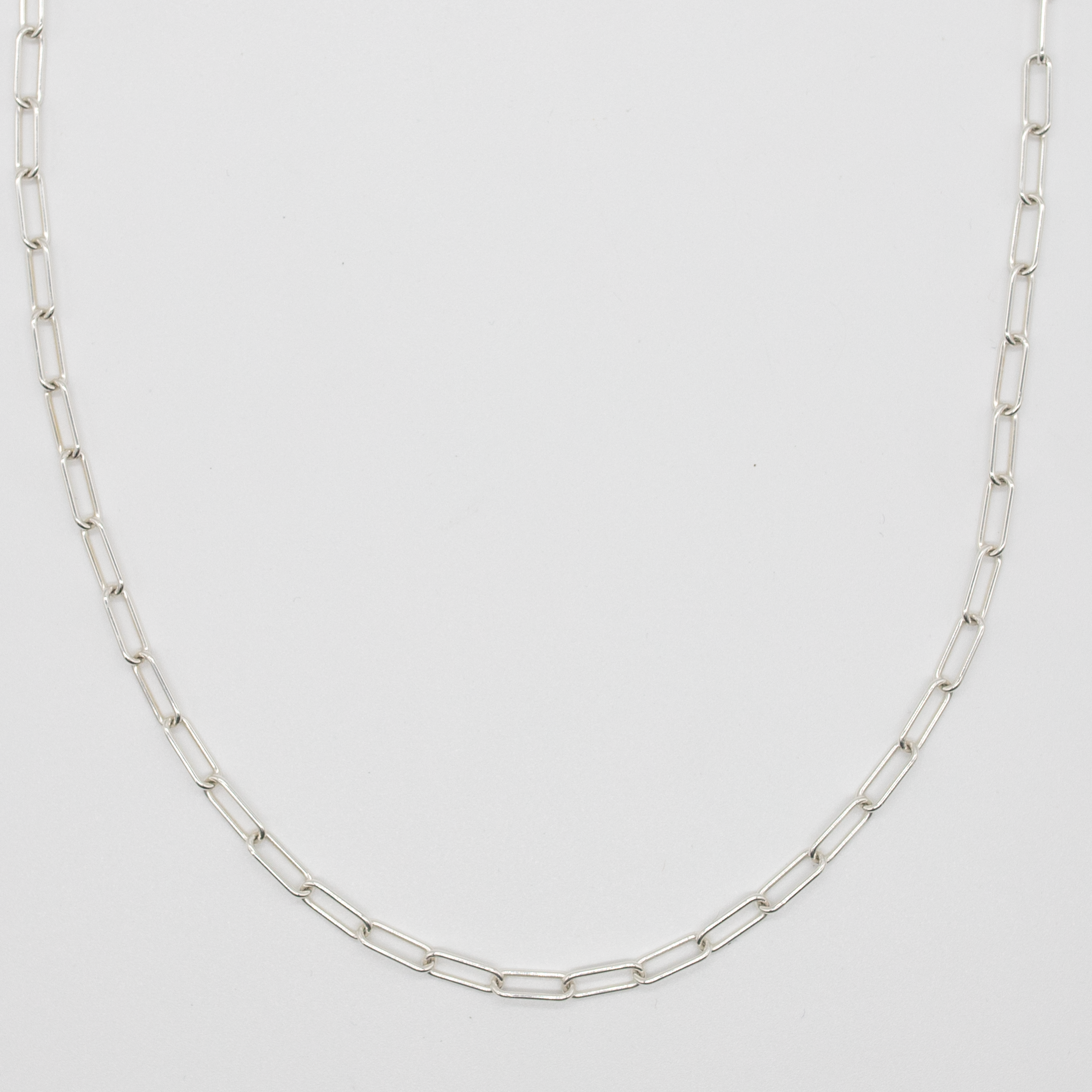 Silver Paperclip Necklace Chain