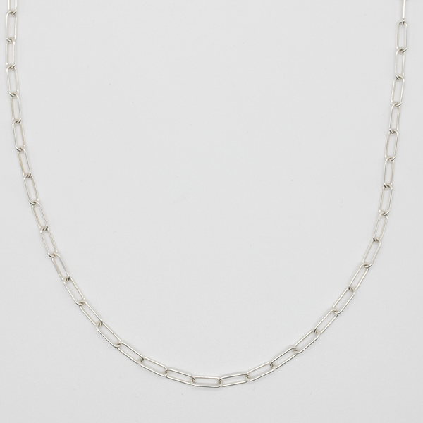 Silver Paperclip Necklace Chain