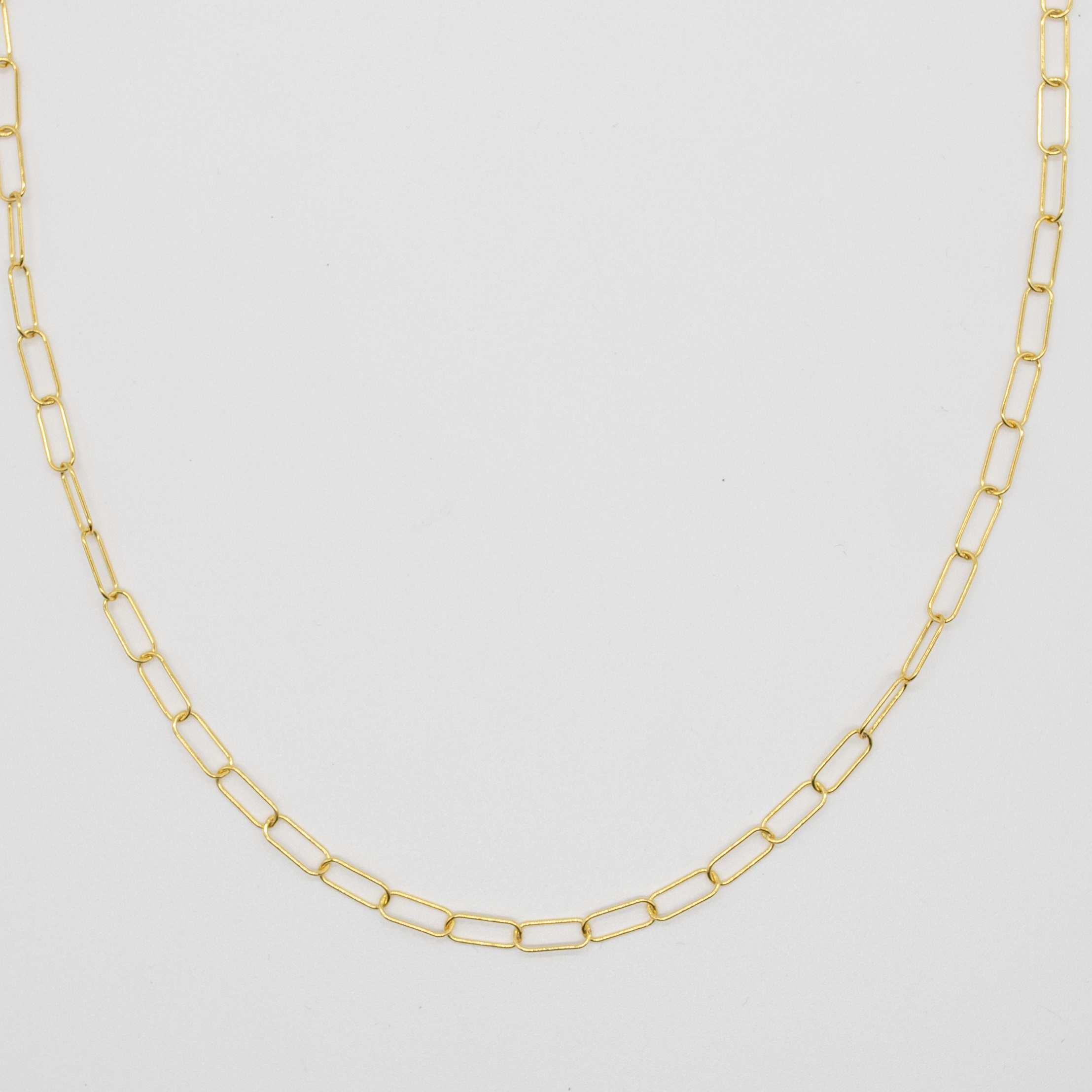 Gold Paperclip Necklace Chain