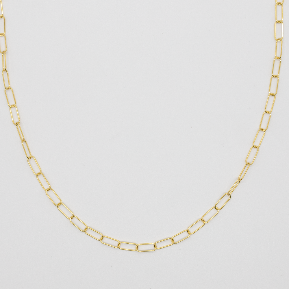 Gold Paperclip Necklace Chain