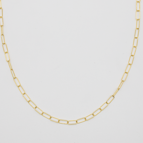 Gold Paperclip Necklace Chain