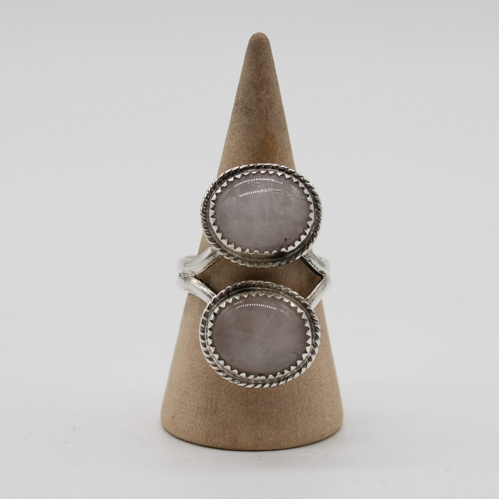 Double Quartz Glow Ring — Size 7