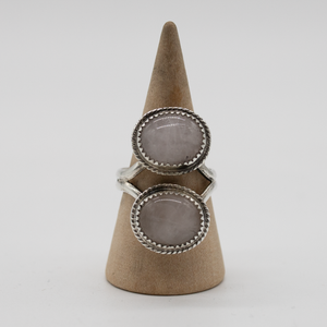 Double Quartz Glow Ring — Size 7