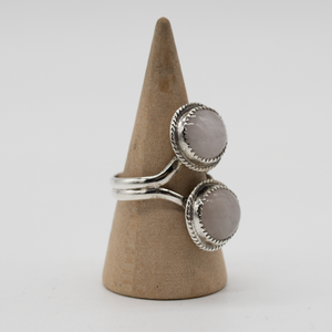 Double Quartz Glow Ring — Size 7