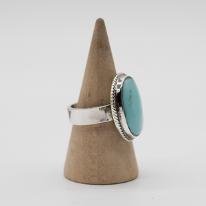 Turquoise Oval Ring — Size 6