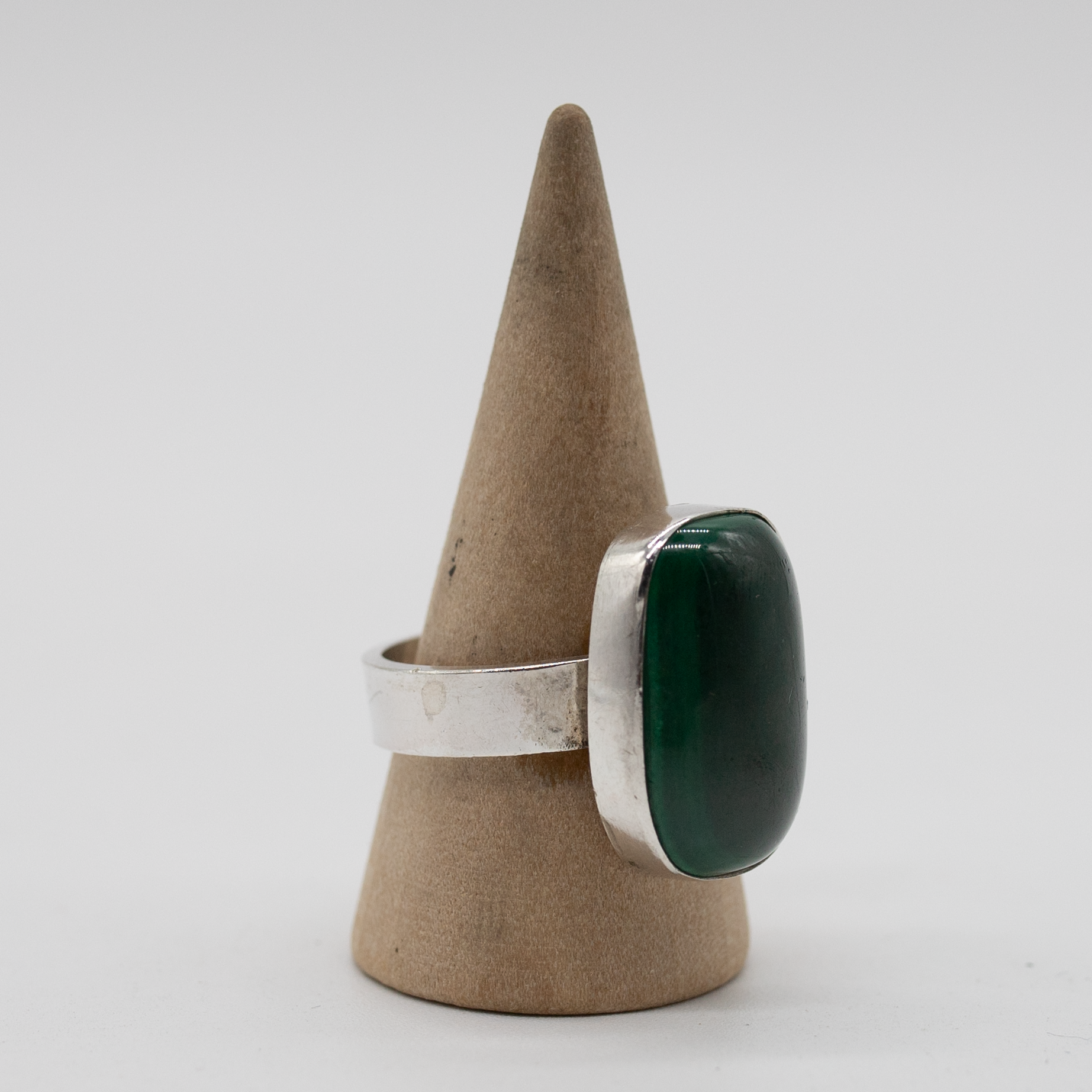 Malachite Square Ring — Size 8