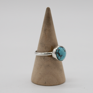 Round Turquoise Ring — Size 6