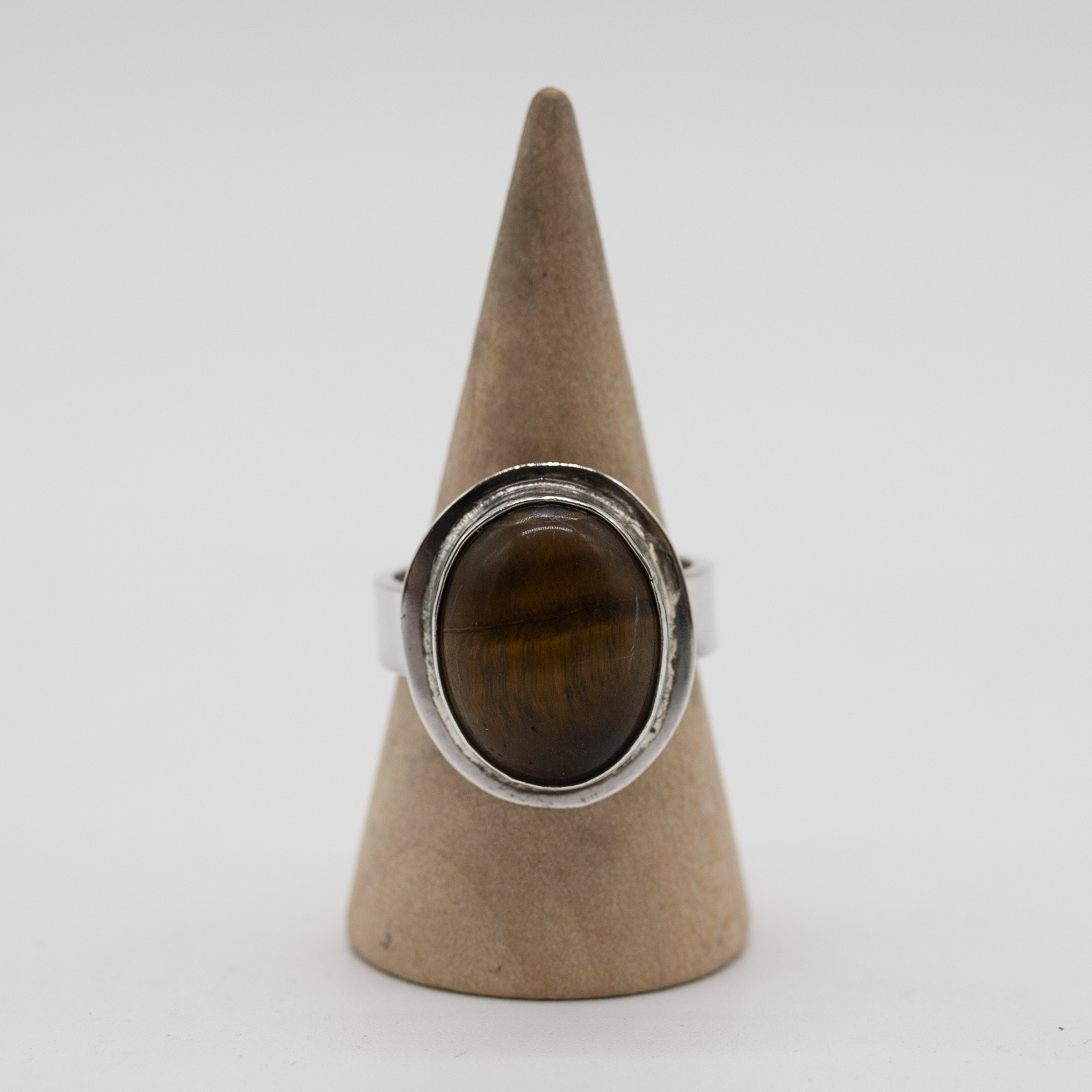 Tiger’s Eye Oval Ring — Size 7