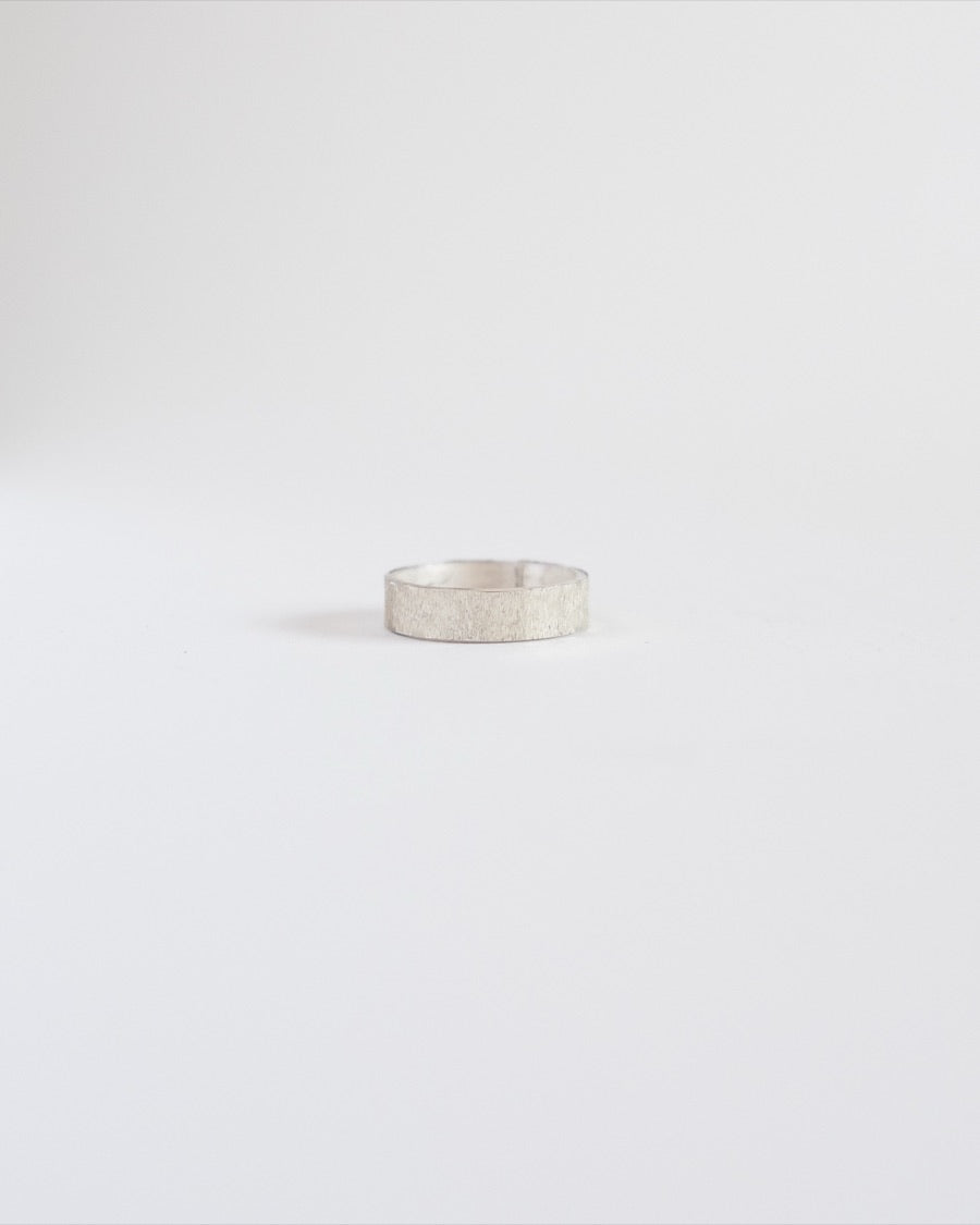 Stone Medium Square Silver Band