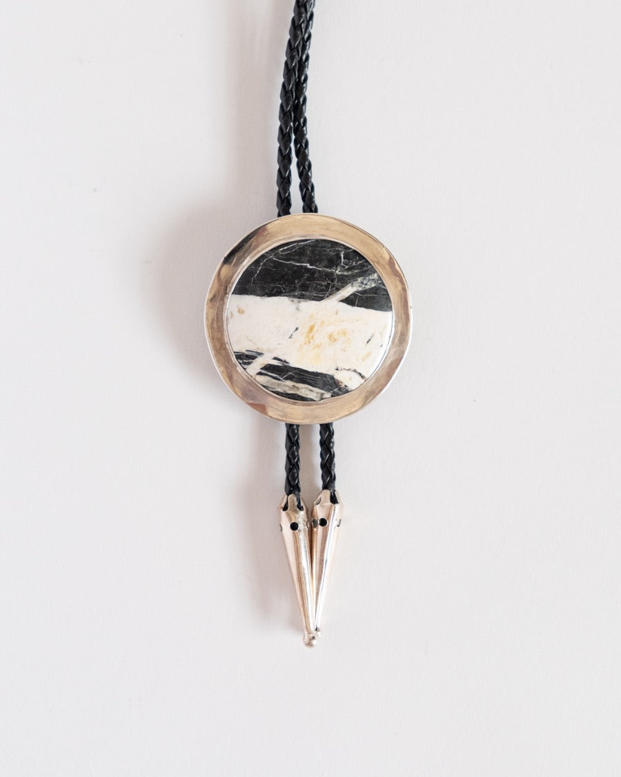 White Buffalo Turquoise Bolo Tie