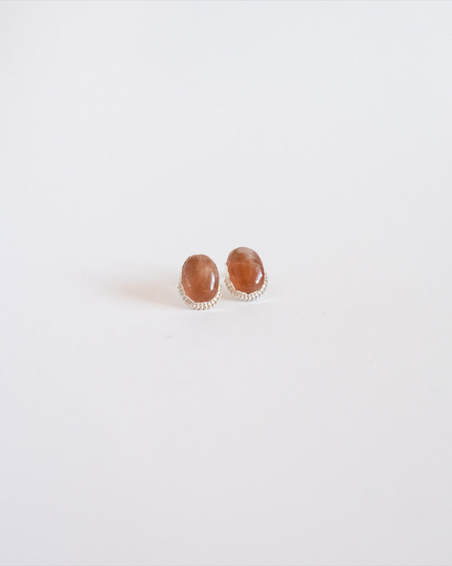 Sunstone Stud Earrings