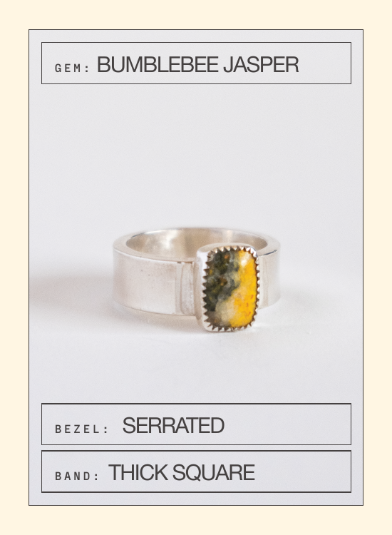 Bumblebee Jasper Ring — spec