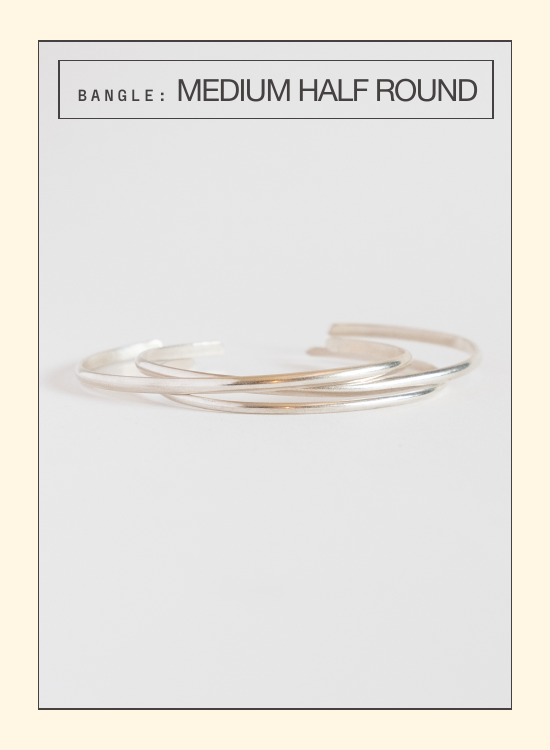 Medium Half-Round Bangle — spec
