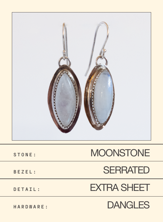 Moonstone Dangle Earrings — spec