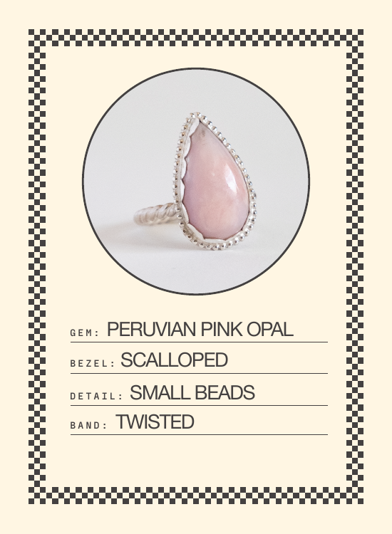 Peruvian Pink Opal Ring — spec