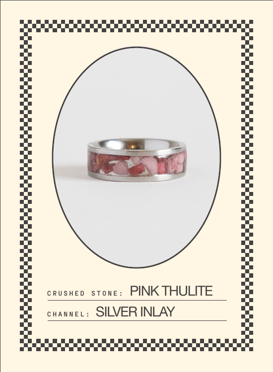 Pink Thulite Inlay Ring — spec