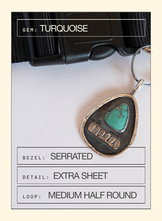Turquoise Necklace (Medium Half Round) — spec