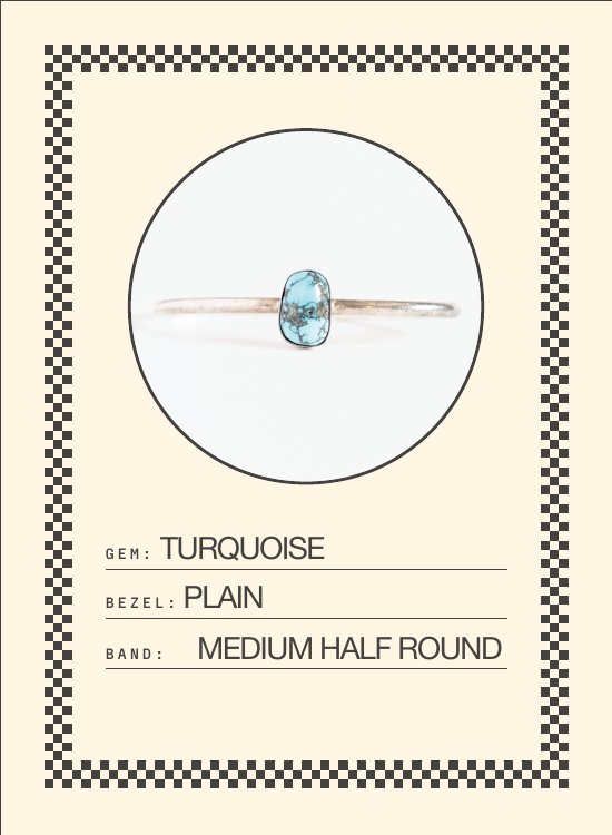 Turquoise Ring (Medium Half Round) — spec