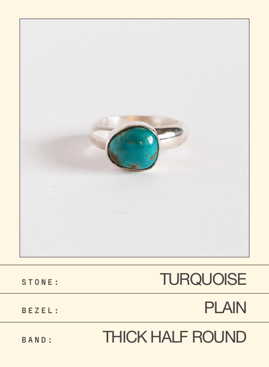 Turquoise Ring (Thick Half Round) — spec