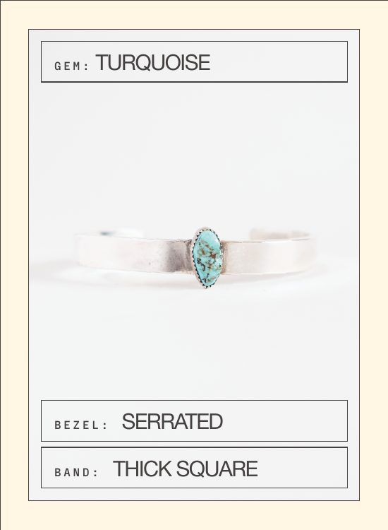 Turquoise Ring (Thick Square) — spec