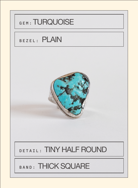 Turquoise Ring (Thick Square) — spec